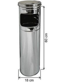 Resim Kampanya 15 Lt Paslanmaz Krom Kolon Küllük Ayaklı Sigaralık 