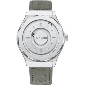 Resim Fochsia Foxbox Erkek Manyetik Döner Bezel 24 Saat Gri Kayışlı Quartz Mekanizma Siyah Kadran Diğer 