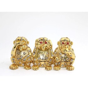 Resim Swaroski Taşlı 3'lü Maymun Seti Alk1961 - 9086150325171ynt 