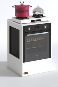 Resim Kenzlife Ankastre Modülü Kabini Kalsiyum3 Byz Fırın Ocak Dolabı Sabit Tabla 