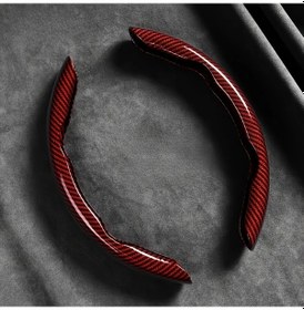 Resim Oldfriend Kırmızı Pvc Direksiyon Kılıfı Kaymaz Tutuş, Kolay Montaj, Çoğu Araca Uyum, Konfor Ve Stil Kırmızı 