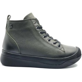 Resim Venüs 2551723k Kalın Taban Kadın Deri Bot Yeşil 