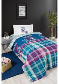 Resim Ranforce Genç Nevresim Takımı Denıs Mavi - Beyaz 