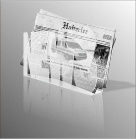 Resim News Yazılı Şeffaf Gazetelik Broşürlük İnsörtlük Posta Kutusu 