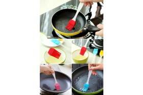 Resim Enfa Akrilik Saplı Silikon Yumurta Fırçası ve Pasta Spatula 2li Set 