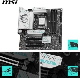 Resim MSI B860M GAMING PLUS WIFI SOKET 1851 DDR5 8600MHZ(OC) 3xM.2 1x TB4 HDMI DISPLAY 5G LAN WIFI 7 mATX 