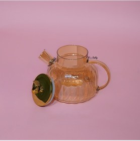 Resim Bellisima Çizgi Desen Demlik Amber 