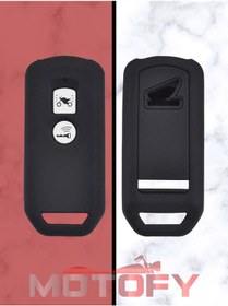 Resim Honda Pcx Forza Motosiklet Silikon Anahtarlık - Anahtar Kılıfı Siyah 