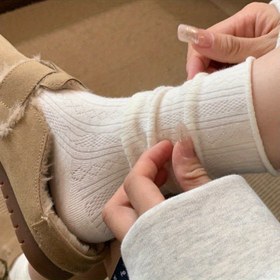 Resim 1/3/6 Çift Kadınlar İçin Rahat, Nefes Alabilen ve Şık Kız Çocuk Çorapları 