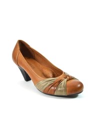 Resim Beatrice 241 Hakiki Deri Taba Topuklu Kadın Ayakkabı Taba 