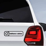 Resim Mcem Store Instagram Logo Kişiye Özel Hesap Ismi Sticker 26*7 cm 