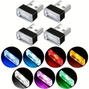 Resim Trendooze 4 Adet Usb Aracında Led Aydınlatma Kırmızı Mini Dekorasyon Işık 