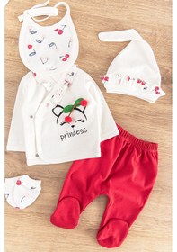 Resim Babymod Kiraz Figürlü 5 Parça Kız Bebek Hastane Çıkışı Bebek Takımı 001 