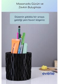 Resim Kalemlik Masa Kalemliği Organizer Kalemlik Siyah Renk Model 78 Çok Renkli 