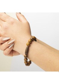 Resim Ağaç Jasper Doğal Taş Bileklik 10 Mm Dingin Ruh Renkli 