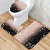 Resim DouranShop Çok Stil Kaymaz Mat Mermer Tuvalet Paspas Zemin Halıları Ev Gereçleri Banyo Halısı Basit Stil Doku Mavi Wc Mat Duş Halısı Için (Yurt Dışından) 