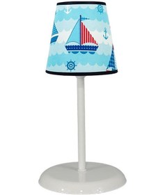 Resim Şenay Aydınlatma Çocuk Odası Konik Kumaş Abajur-Mavi Yelken Diğer 