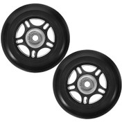 Resim 2pcs Sessiz Kauçuk Döner Yedek Tekerlekler Bagaj Bavul Evrensel 76mm X 24mm 