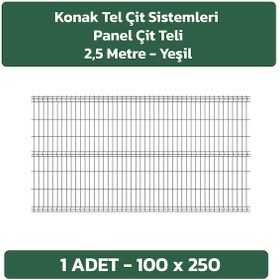Resim 1 Adet Panel Çit Teli 100x250 CM Yeşil 