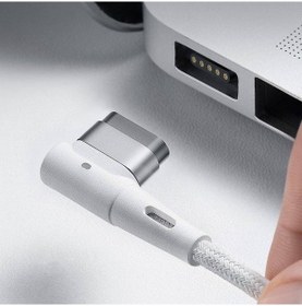 Resim Baseus Zinc Manyetik L Uçlu 60 W Apple Uyumlu MacBook Hızlı Şarj Güç Kablosu 2 M 