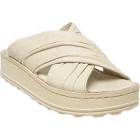 Resim Mammamia D25yt-1430 Günlük Krem Kadın Terlik Krem 