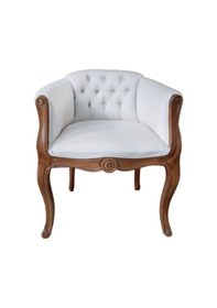 Resim Hanelmobilya Hanel Mobilya Elizabeth Berjer Kapitoneli Tekli Koltuk Bej Keten Bej 