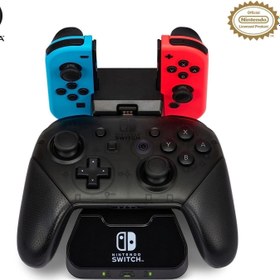 Resim Nintendo Switch Pro Controller Joycon Şarj İstasyonu Dock Lisanslı PowerA