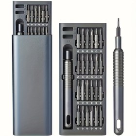 Resim 25-in-1 Profesyonel Tamir Aracı Kiti - Çok Fonksiyonlu Hassas Tornavida Seti, Mobil Telefon ve Tablet Bölmeleri, Bakımı ve Tamirleri İçin Uygun - Tam Aracı Konumunu Çıkarma Kiti, Taşınabilir Depolama Kutusu ile, 4 Mevsim Kullanılabilir 