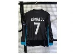 Resim Real Madrid 2017-2018 Cristiano Ronaldo 7 Uzun Kol SİYAH123 