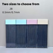 Resim 0.5/0.7 mm Grafit Kurşun 2B Mekanik Kalem Yedek Uçları, Silinebilir ve Akıcı Yazım için Kırtasiye Malzemeleri - Kutu Başına 200 Adet 