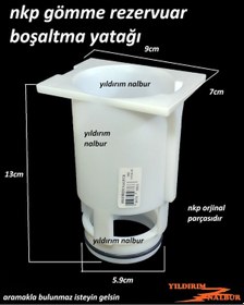 Resim Nkp Gömme Rezervuar Boşaltma Yatağı Dar Model İç Takım Orta Göbek 