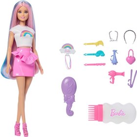 Resim Barbie Gökkuşağı Saçlar Bebeği JJP07 