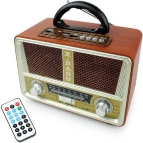 Resim Knstar M-112BT Nostaljik Ahşap Retro Radyo Bluetooth Fm-Sd-Aux-Us 