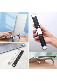 Resim Buffer 2 Kademeli Katlanabilir Laptop Standı Kendiliğinden Güçlü Yapışkanlı, Ergonomik Tablet Yükseltici 