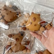 Resim Sevimli Capybara Clay Kneadle Oyuncak, Süslerle Birlikte - Mükemmel Noel ve Cadılar Bayramı Hediyeleri, Festivite Uygun Tatil Dekoru, Sevimli Oyuncak 