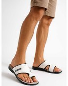 Resim Tomıross Garantili Erkek Beyaz Günlük Ortopedik Taban Parmak Arası Terlik Nıtmax-1019 Beyaz 