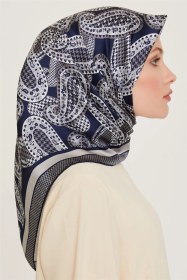 Resim Armine Etnik Desenli Twill Saf İpek Eşarp 9208d 83 Çok Renkli 