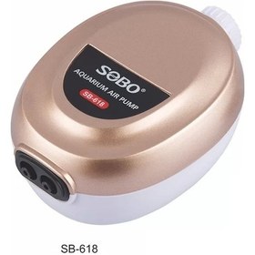 Resim Sobo Sessiz Ayarlanabilir Çift Çıkışlı Akvaryum Hava Motoru 3w 2x3.4lt/dak Sb-618 
