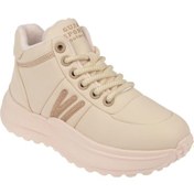 Resim Guja Uzun Konçlu Kadın Spor Ayakkabı Gj-3174 Bej-bej Bej 