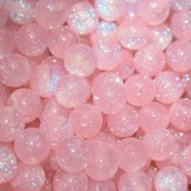 Resim 40 adet 10mm Pembe Parıltılı Gevşek Boncuk DIY Bileklik ve Takı Yapımı için - Işıltılı Reçine Boncuklar Iridisent Kaplama ile, Arkadaşlar için İdeal Anneler Günü ve Kamp Hediyesi, DIY Takı Yapımı | Parıltılı Kaplama | Reçine Boncuklar, Boncuk Malzemeleri 