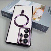 Resim m.tk moveteck Samsung Galaxy S23 Ultra Kılıf Kamera Lens Korumalı Yumuşak Metalik Magsafe Şarjlı Zrıh 