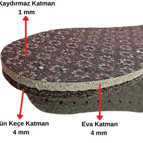 Resim İpekbazaar 6 Çift Siyah Keçe Kaydırmazdelikli Hobi Örgü Panduf Patik Tabanı 