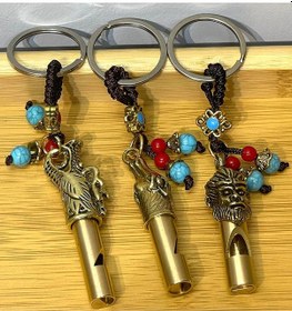 Resim Metal Figürlü Düdük Anahtarlık 