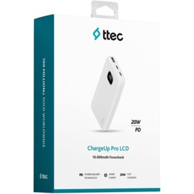 Resim Ttec 10.000 mah Powerbank ChargeUp Pro LCD 20w hızlı şarj pawerbank 10000 mah 