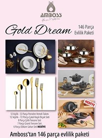 Resim Amboss Gold Dream 146 Parça Evlilik Paketi 