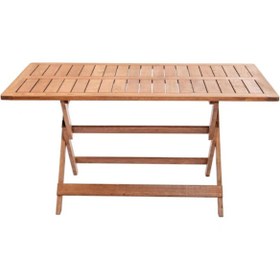 Resim EFE GARDEN Ahşap Katlanır Bahçe Masası 80*148 cm 