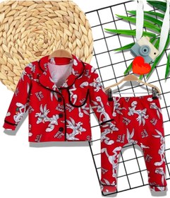 Resim ALFE FASHION Bugs Bunyy Detaylı Çocuk Pijama Takımı 