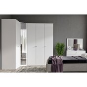 Resim Doressa Platinum White Corner Gardırop 