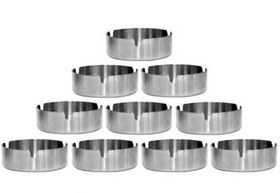 Resim Küçük Boy 3x8 cm Yuvarlak Küllük Paslanmaz Çelik 10 Adet 