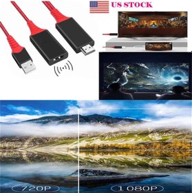 Resim 1080P Hdmı 2 In1 Cast Telefondan Tv Wıreless Dönüştürücü Adeptör (463743148)-Siyah,Kırmızı 